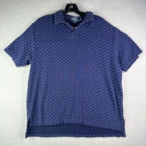 Polo Ralph Lauren Men’s Size XL Navy Blue All Over Print Polo Shirt